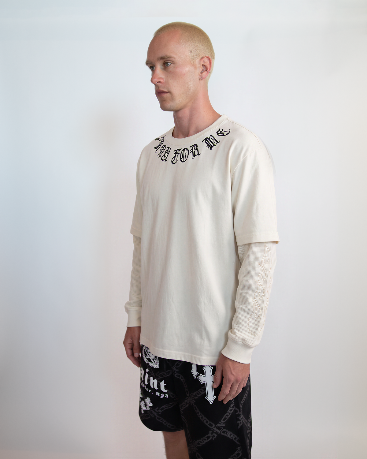 ANTHEM PRAY FOR ME OVERSIZED GRAPHIC TWOFER TEE