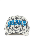 DANTE SAINT RHINESTONE GOTHIC CROSS DISTRESSED CAP