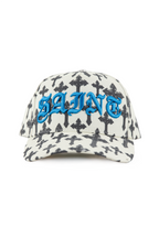 DANTE SAINT RHINESTONE GOTHIC CROSS DISTRESSED CAP