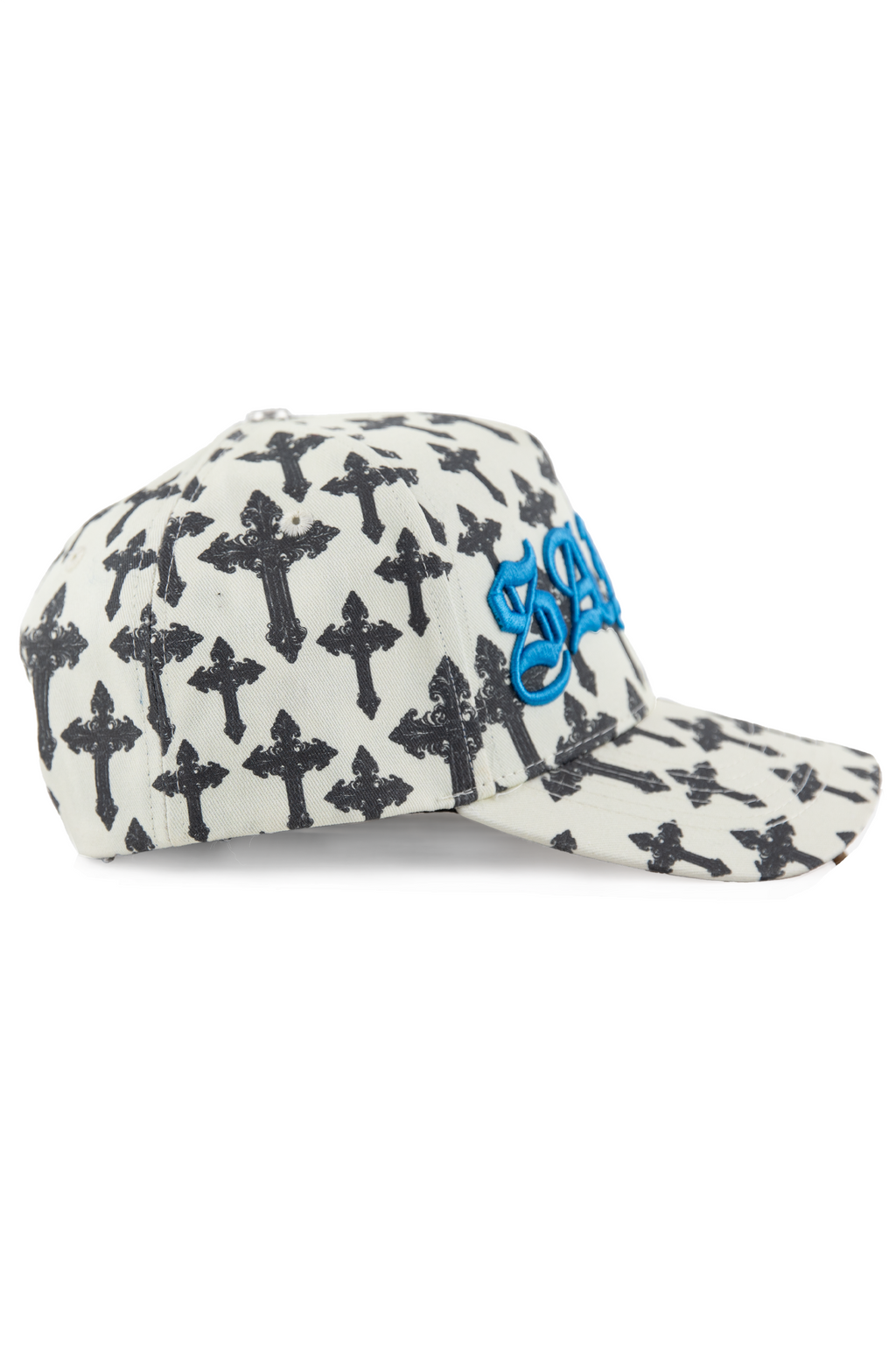 DANTE SAINT RHINESTONE GOTHIC CROSS DISTRESSED CAP