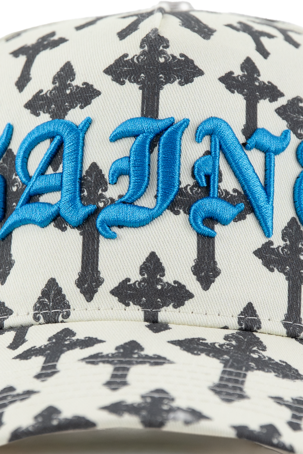 DANTE SAINT RHINESTONE GOTHIC CROSS DISTRESSED CAP