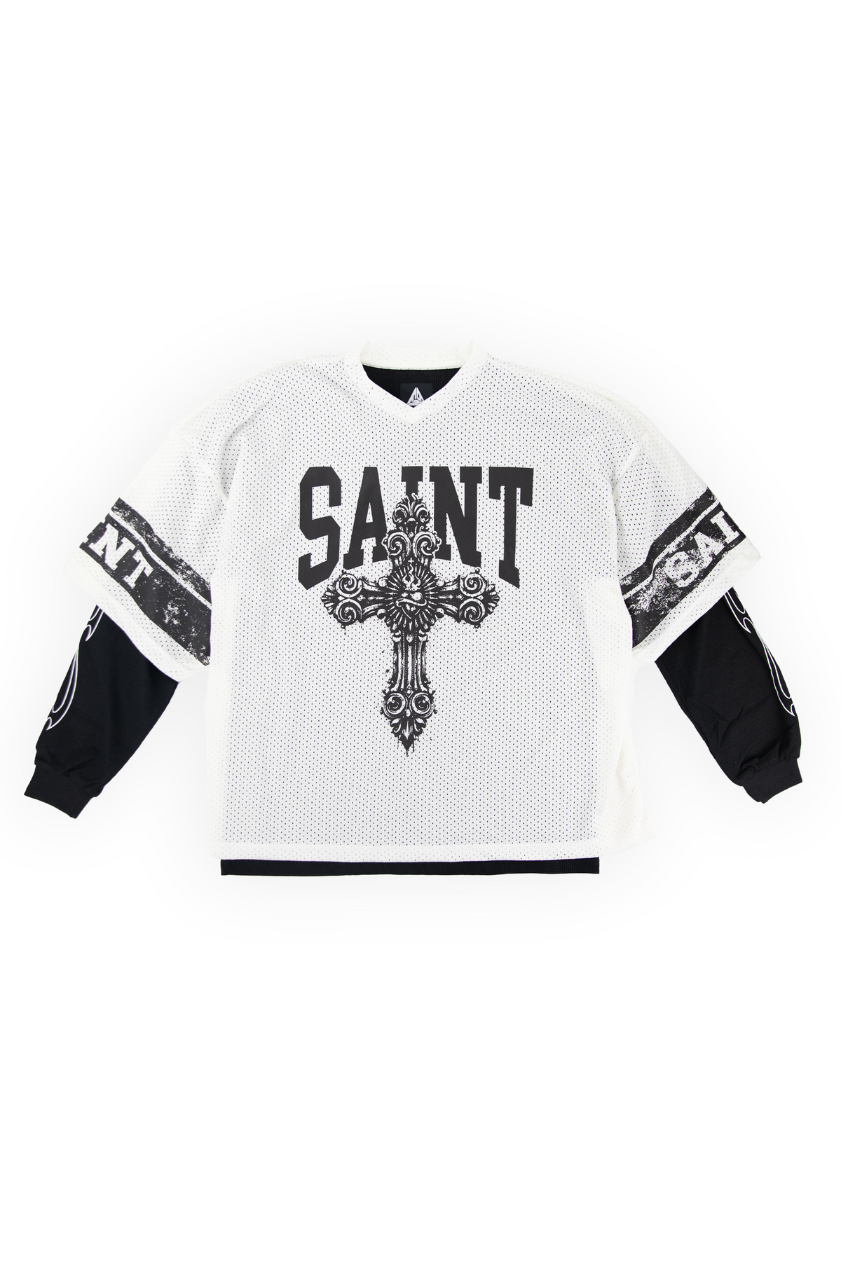 ENCINO SAINT CROSS OVERSIZED GRAPHIC TWOFER TEE