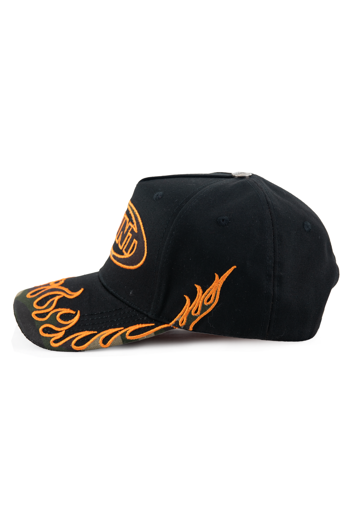 KALEB SAINT RACING ORANGE FLAME CAMO CAP