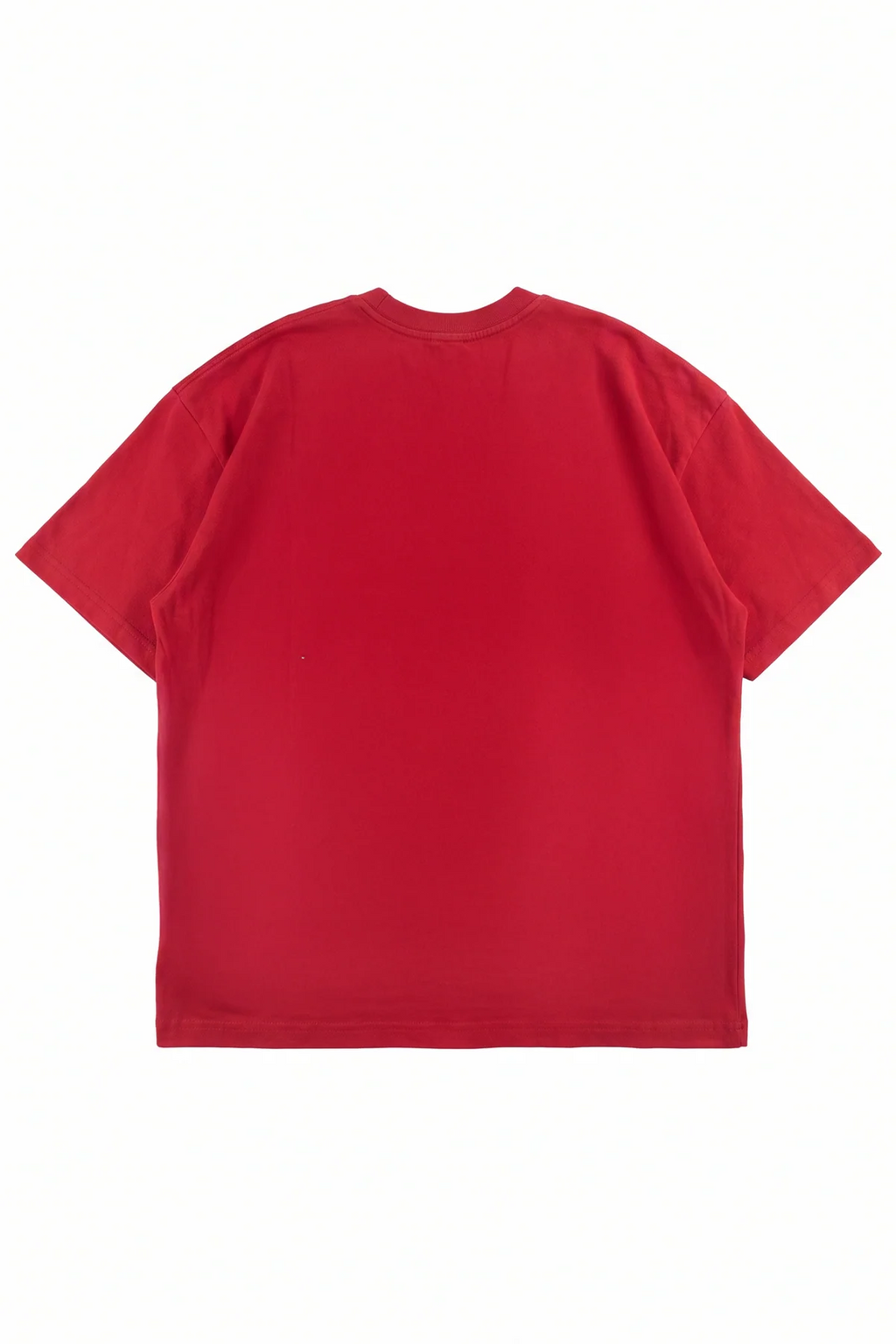 Legacy oversized graphic tee in Samba red heavyweight cotton with a ribbed crewneck collar