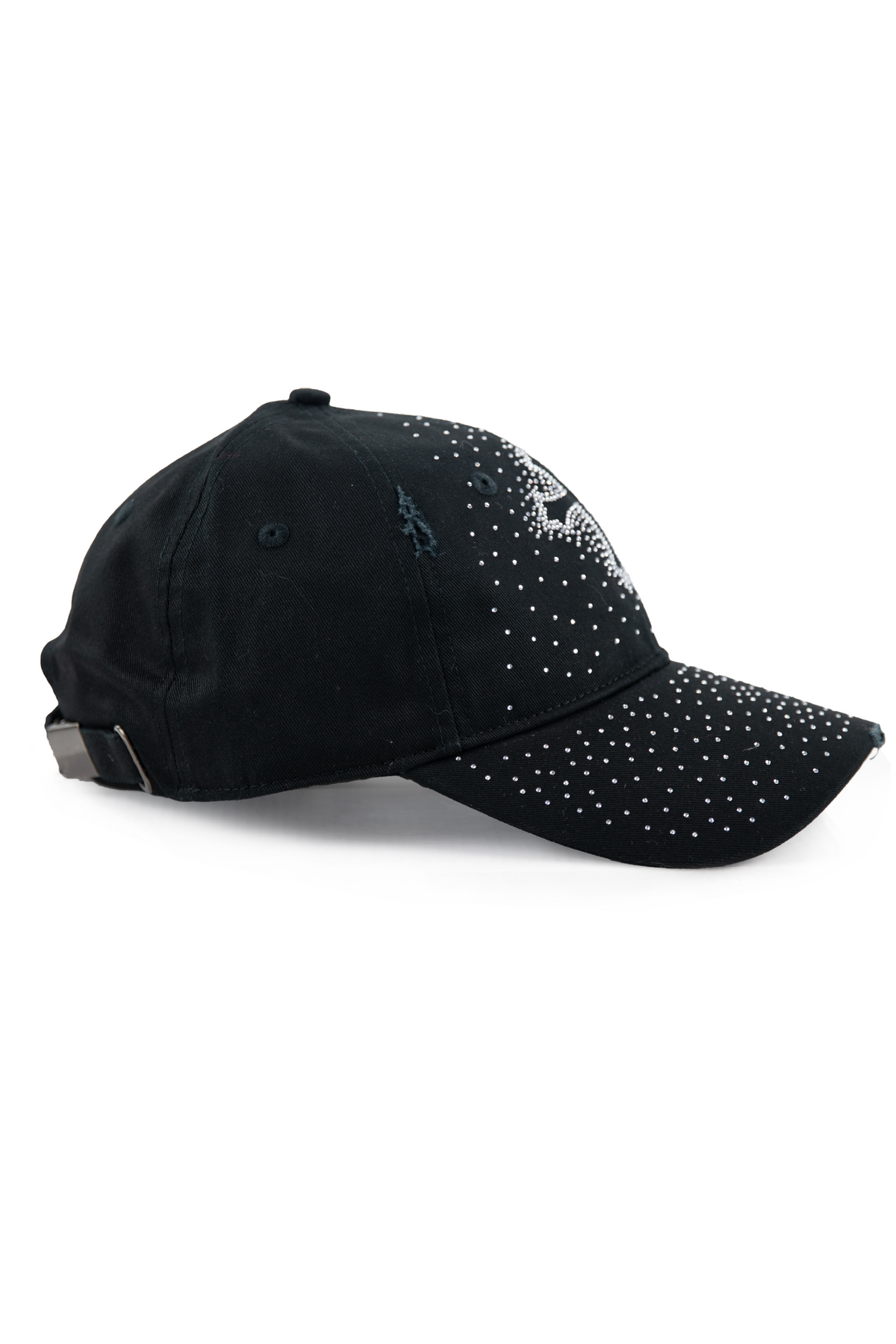 MIDNIGHT DISTRESSED RHINESTONE CROSS CAP