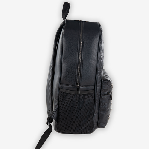 17" EMBOSSED SKULL STUDDED BACKPACK