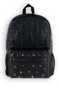 17" EMBOSSED SKULL STUDDED BACKPACK
