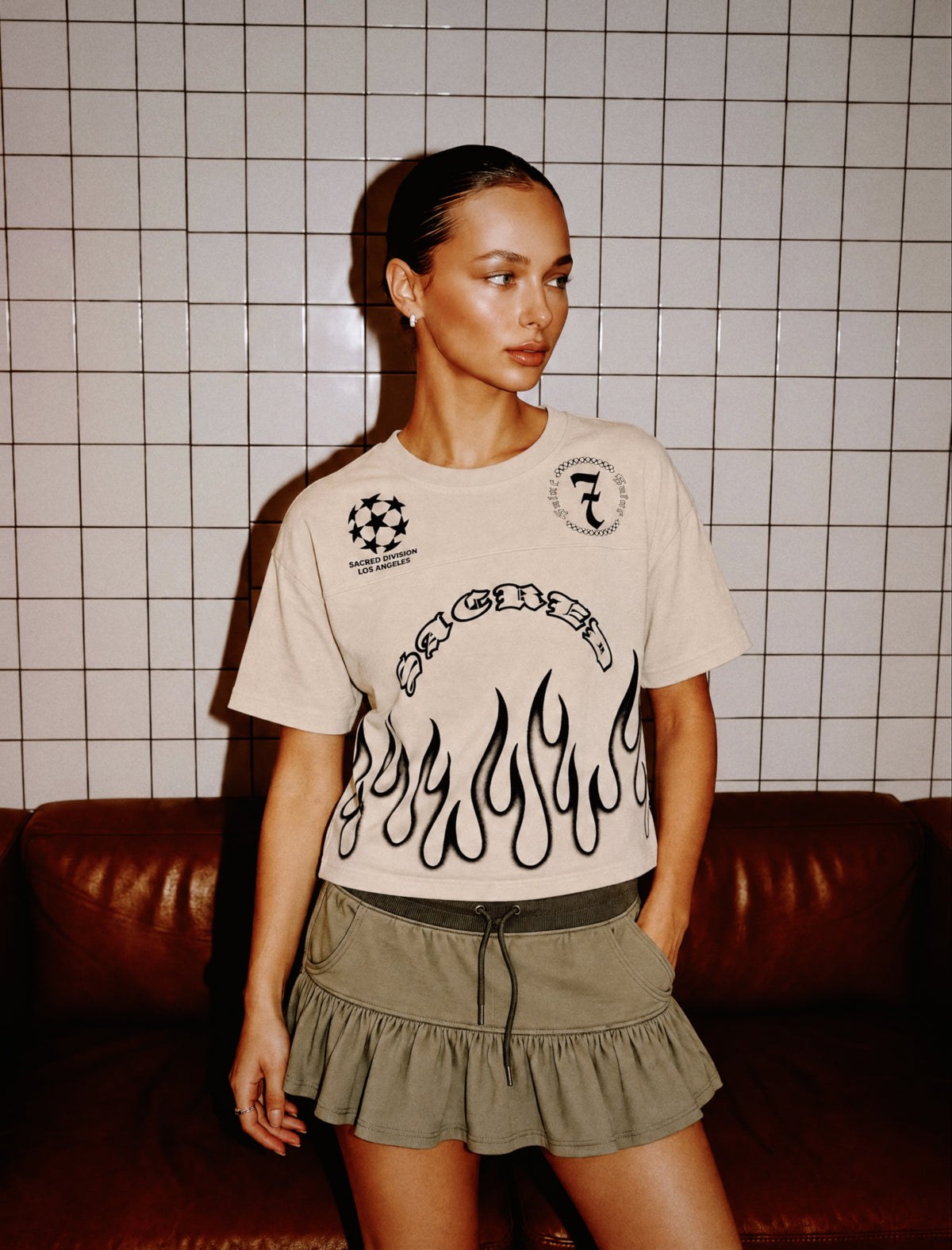 SACRED FLAME CREAM GRAPHIC TEE