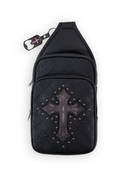 VAX QUILTED RHINESTONE CROSSBODY SLING