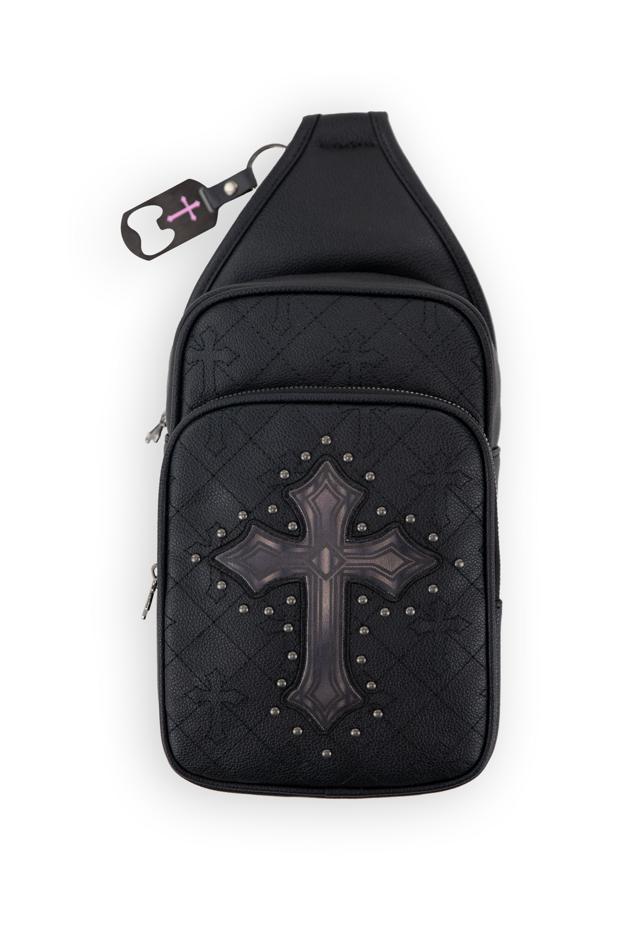 VAX QUILTED RHINESTONE CROSSBODY SLING