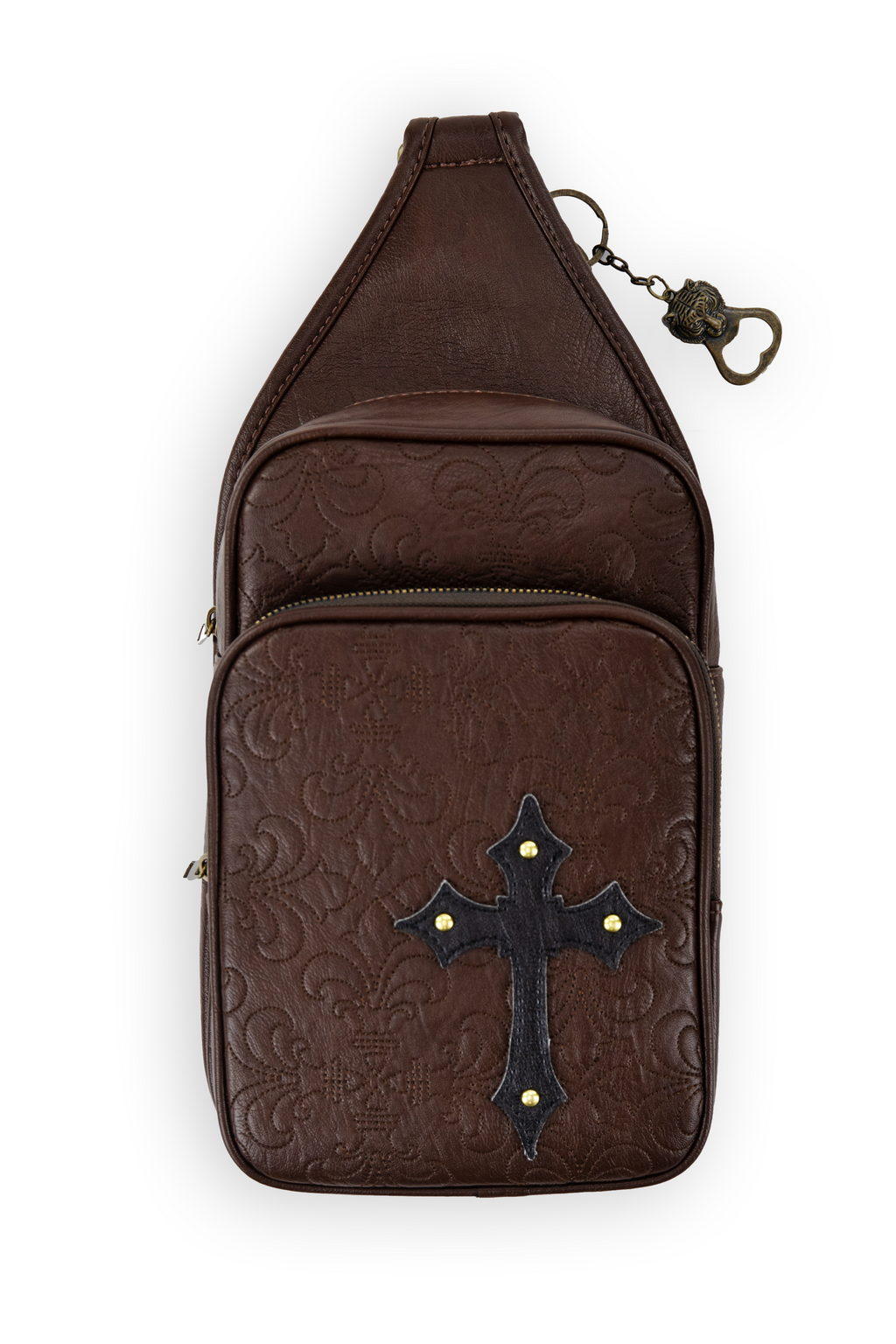 SIMON TIGER GOTHIC CROSS CROSSBODY SLING