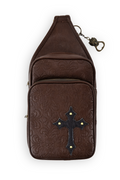 SIMON TIGER GOTHIC CROSS CROSSBODY SLING
