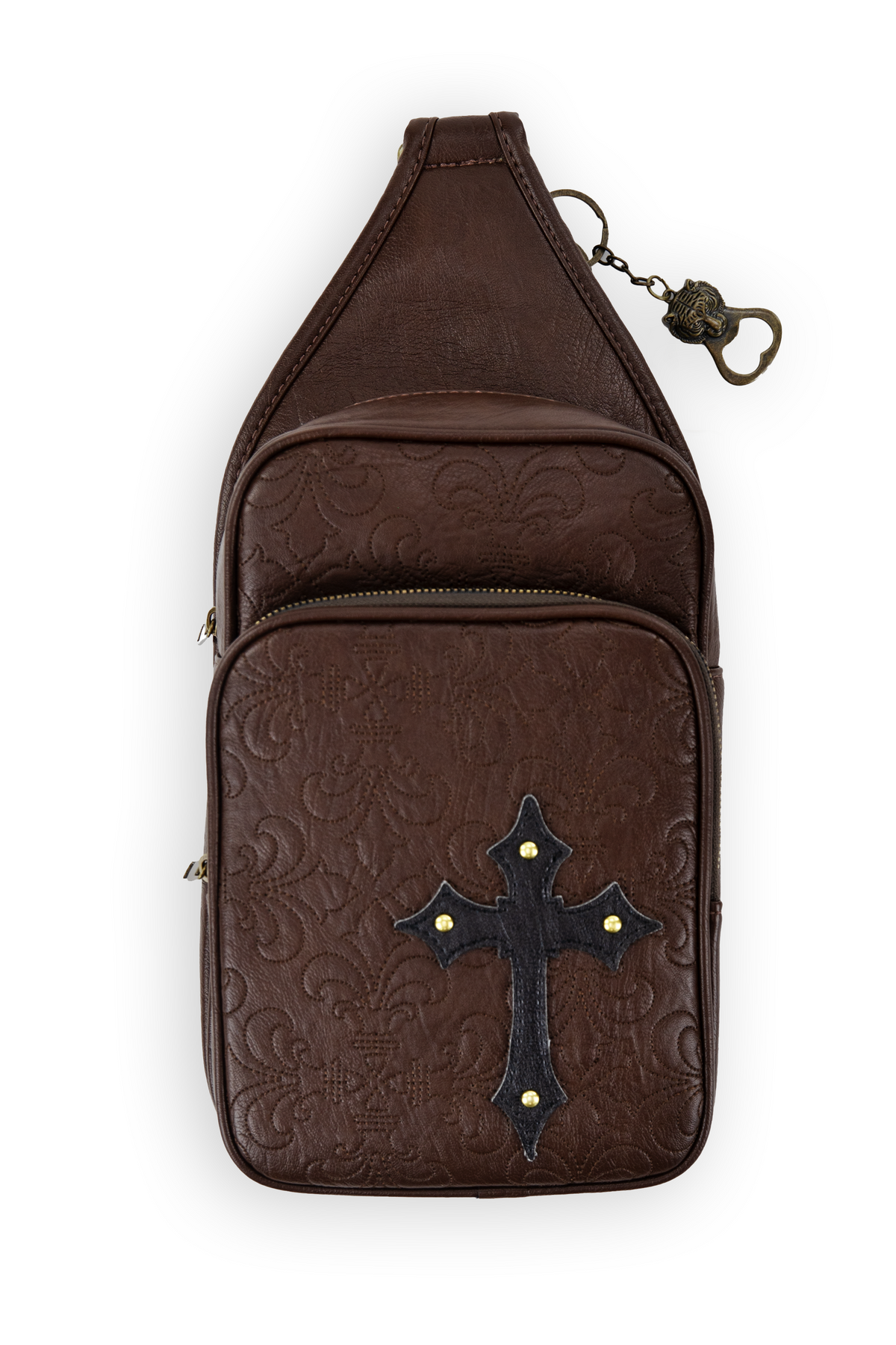SIMON TIGER GOTHIC CROSS CROSSBODY SLING