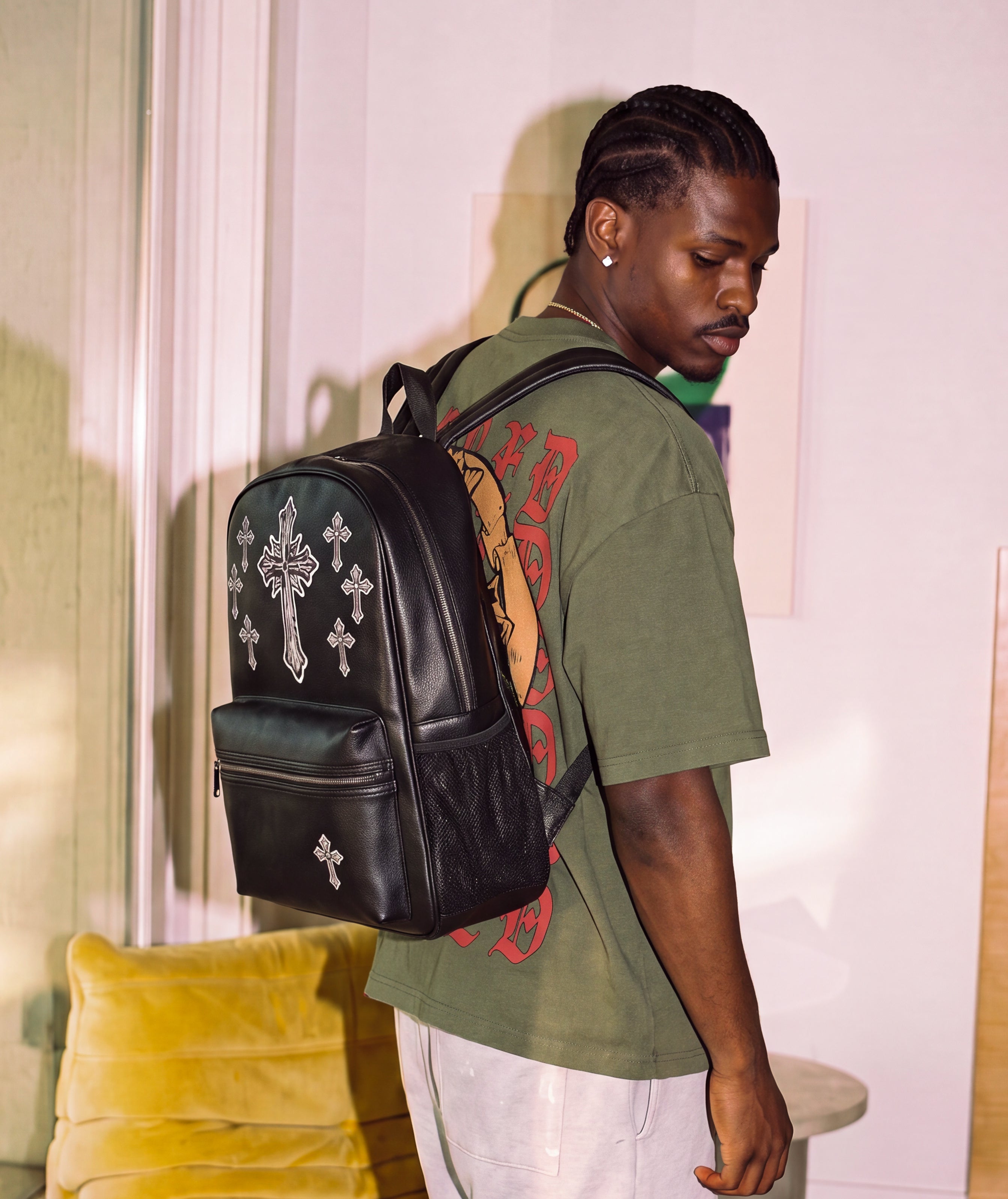 17'' Contrast Cross Backpack